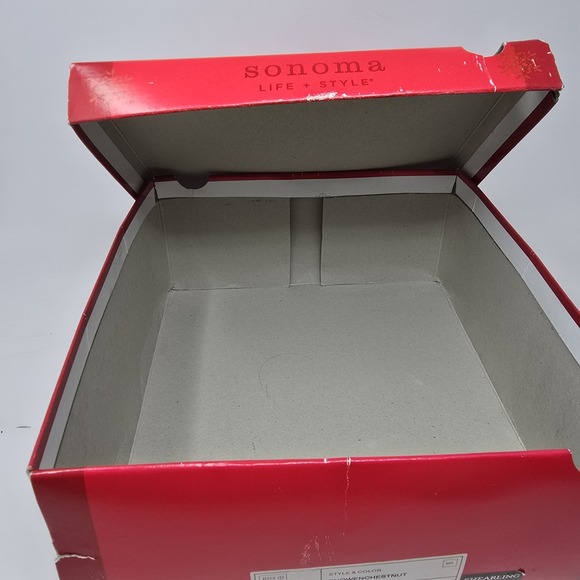 Sonoma Shearling Shaft Suede Mid-Calf Boots‎ Women's Size 9 Chestnut with Box - Picture 3 of 8